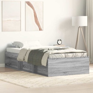 vidaXL, vidaXL Bettgestell Grau Sonoma 75x190 cm