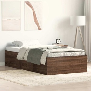 vidaXL, vidaXL Bettgestell Braun Eichen-Optik 75 x 190 cm