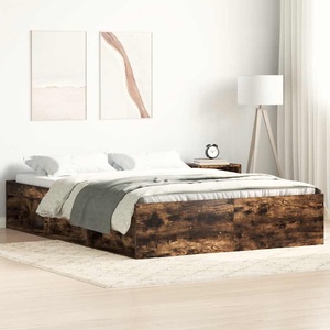 vidaXL, vidaXL Bettgestell Räuchereiche 140x200 cm, vidaXL Bettgestell Räuchereiche 140x200 cm