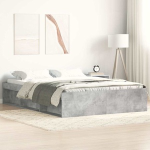 vidaXL, vidaXL Bettgestell Betongrau 150x200 cm King Size
