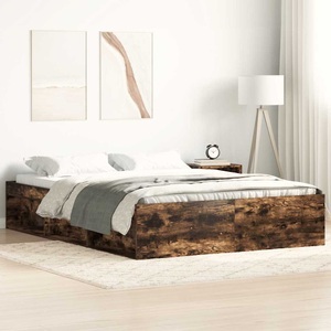 vidaXL, vidaXL Bettgestell Räuchereiche 160x200 cm, vidaXL Bettgestell Räuchereiche 160x200 cm