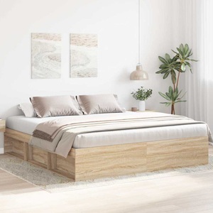vidaXL, vidaXL Bettgestell Sonoma-Eiche 180x200 cm