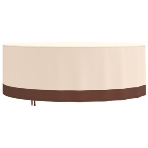 vidaXL, vidaXL Gartenmöbel-Abdeckung Rund Beige Ø 244x71 cm 600D Oxford, vidaXL Gartenmöbel-Abdeckung Rund Beige Ø 244x71 cm 600D Oxford