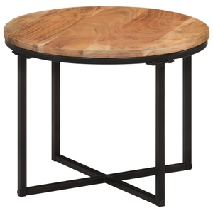 vidaXL, vidaXL Couchtisch 45x45x35 cm Massivholz Akazie und Eisen, vidaXL Couchtisch 45x45x35 cm Massivholz Akazie und Eisen