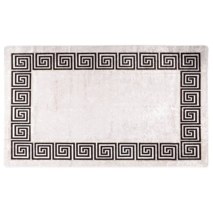 vidaXL, vidaXL Teppich Waschbar Weiß und Schwarz 150x230 cm Rutschfest, vidaXL Teppich Waschbar Weiß und Schwarz 150x230 cm Rutschfest