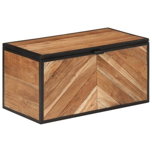 vidaXL, vidaXL Truhe 60x30x30 cm Massivholz Akazie und Eisen, vidaXL Truhe 60x30x30 cm Massivholz Akazie und Eisen