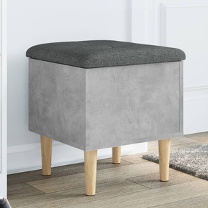 vidaXL, vidaXL Sitzbank mit Stauraum Betongrau 42x42x46 cm Holzwerkstoff, vidaXL Sitzbank mit Stauraum Betongrau 42x42x46 cm Holzwerkstoff