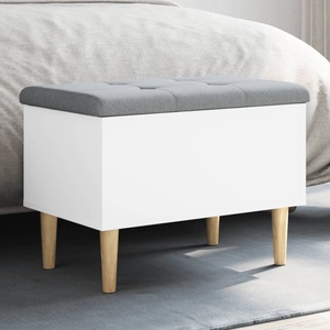 vidaXL, vidaXL Sitzbank mit Stauraum Weiß 62x42x46 cm Holzwerkstoff, vidaXL Sitzbank mit Stauraum Weiß 62x42x46 cm Holzwerkstoff