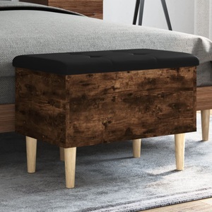 vidaXL, vidaXL Sitzbank mit Stauraum Räuchereiche 62x42x46 cm Holzwerkstoff, vidaXL Sitzbank mit Stauraum Räuchereiche 62x42x46 cm Holzwerkstoff