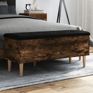 vidaXL, vidaXL Sitzbank mit Stauraum Räuchereiche 102x42x46 cm Holzwerkstoff, 