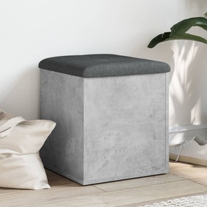 vidaXL, vidaXL Sitzbank mit Stauraum Betongrau 42x42x45 cm Holzwerkstoff, vidaXL Sitzbank mit Stauraum Betongrau 42x42x45 cm Holzwerkstoff