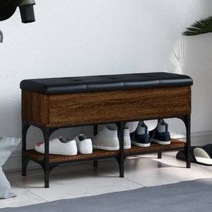 vidaXL, vidaXL Schuhbank Braun Eichen-Optik 82x32x45 cm Holzwerkstoff, vidaXL Schuhbank Braun Eichen-Optik 82x32x45 cm Holzwerkstoff