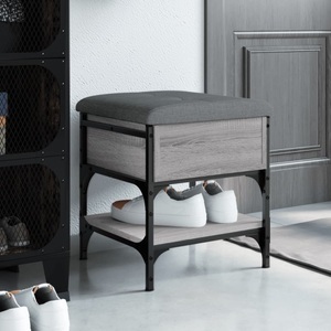 vidaXL, vidaXL Schuhbank Grau Sonoma 42x42x45 cm Holzwerkstoff, vidaXL Schuhbank Grau Sonoma 42x42x45 cm Holzwerkstoff