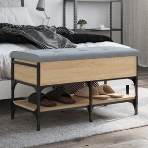 vidaXL, vidaXL Schuhbank Sonoma-Eiche 82x42x45 cm Holzwerkstoff, vidaXL Schuhbank Sonoma-Eiche 82x42x45 cm Holzwerkstoff