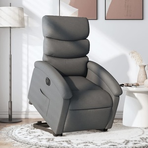 vidaXL, vidaXL Relaxsessel mit Aufstehhilfe Elektrisch Dunkelgrau Stoff, vidaXL Relaxsessel mit Aufstehhilfe Elektrisch Dunkelgrau Stoff