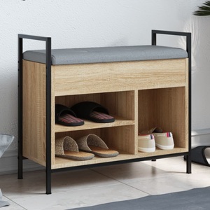 vidaXL, vidaXL Schuhbank Sonoma-Eiche 65,5x32x57,5 cm Holzwerkstoff, vidaXL Schuhbank Sonoma-Eiche 65,5x32x57,5 cm Holzwerkstoff
