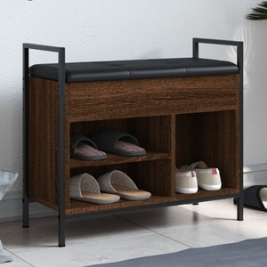 vidaXL, vidaXL Schuhbank Braun Eichen-Optik 65,5x32x57,5 cm Holzwerkstoff, vidaXL Schuhbank Braun Eichen-Optik 65,5x32x57,5 cm Holzwerkstoff