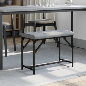 vidaXL, vidaXL Essbank Hellgrau 62x32x45 cm Stahl und Stoff, vidaXL Essbank Hellgrau 62x32x45 cm Stahl und Stoff