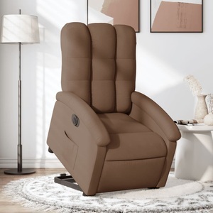 vidaXL, vidaXL Relaxsessel mit Aufstehhilfe Elektrisch Braun Stoff, vidaXL Relaxsessel mit Aufstehhilfe Elektrisch Braun Stoff