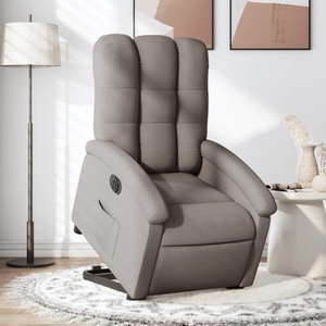 vidaXL, vidaXL Relaxsessel mit Aufstehhilfe Elektrisch Taupe Stoff, vidaXL Relaxsessel mit Aufstehhilfe Elektrisch Taupe Stoff