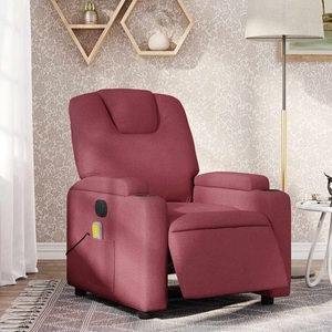 vidaXL, vidaXL Massagesessel Elektrisch Weinrot Stoff, vidaXL Massagesessel Elektrisch Weinrot Stoff
