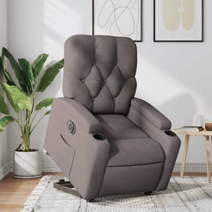 vidaXL, vidaXL Relaxsessel mit Aufstehhilfe Elektrisch Taupe Stoff, vidaXL Relaxsessel mit Aufstehhilfe Elektrisch Taupe Stoff
