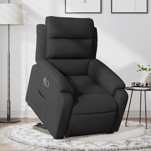 vidaXL, vidaXL Relaxsessel mit Aufstehhilfe Elektrisch Schwarz Stoff, vidaXL Relaxsessel mit Aufstehhilfe Elektrisch Schwarz Stoff