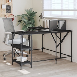 vidaXL, vidaXL Schreibtisch Schwarz 139x139x75 cm Holzwerkstoff, vidaXL Schreibtisch Schwarz 139x139x75 cm Holzwerkstoff