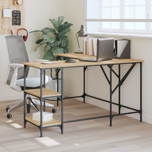 vidaXL, vidaXL Schreibtisch Sonoma-Eiche 139x139x75 cm Holzwerkstoff, vidaXL Schreibtisch Sonoma-Eiche 139x139x75 cm Holzwerkstoff