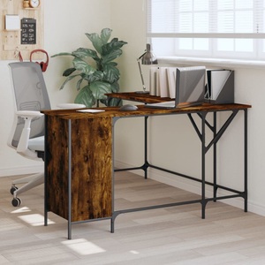 vidaXL, vidaXL Schreibtisch Räuchereiche 141x141x75 cm Holzwerkstoff, vidaXL Schreibtisch Räuchereiche 141x141x75 cm Holzwerkstoff