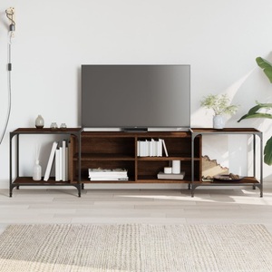 vidaXL, vidaXL TV-Schrank Braun Eichen-Optik 203x37x50 cm Holzwerkstoff