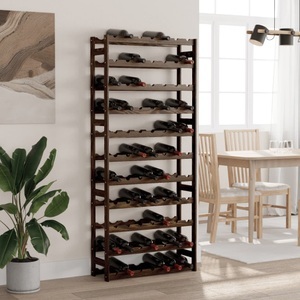 vidaXL, vidaXL Weinregal für 77 Flaschen Schwarz Massivholz Kiefer, vidaXL Weinregal für 77 Flaschen Schwarz Massivholz Kiefer