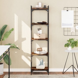 vidaXL, vidaXL Bücherregal 5 Böden Räuchereiche 40x30x154 cm Holzwerkstoff, vidaXL Bücherregal 5 Böden Räuchereiche 40x30x154 cm Holzwerkstoff