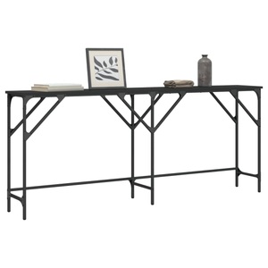 vidaXL, vidaXL Konsolentisch Schwarz 180x29x75 cm Holzwerkstoff, vidaXL Konsolentisch Schwarz 180x29x75 cm Holzwerkstoff