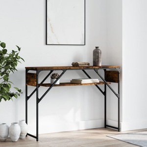 vidaXL, vidaXL Konsolentisch mit Ablage Räuchereiche 105x30x75cm Holzwerkstoff, vidaXL Konsolentisch mit Ablage Räuchereiche 105x30x75cm Holzwerkstoff