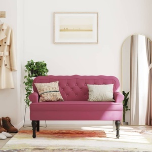 vidaXL, vidaXL Sitzbank mit Rückenlehne Weinrot 119,5x64,5x75 cm Samt, vidaXL Sitzbank mit Rückenlehne Weinrot 119,5x64,5x75 cm Samt
