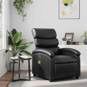 vidaXL, vidaXL Massagesessel Schwarz Kunstleder, vidaXL Massagesessel Schwarz Kunstleder