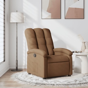 vidaXL, vidaXL Relaxsessel Braun Stoff, vidaXL Relaxsessel Braun Stoff