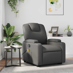 vidaXL, vidaXL Massagesessel Grau Kunstleder, vidaXL Massagesessel Grau Kunstleder