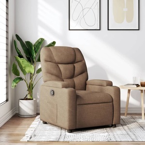 vidaXL, vidaXL Relaxsessel Braun Stoff, vidaXL Relaxsessel Braun Stoff