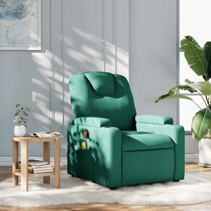 vidaXL, vidaXL Massagesessel Dunkelgrün Stoff, vidaXL Massagesessel Dunkelgrün Stoff