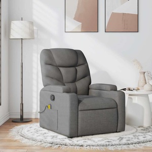 vidaXL, vidaXL Massagesessel Dunkelgrau Stoff, vidaXL Massagesessel Dunkelgrau Stoff