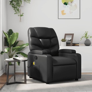 vidaXL, vidaXL Massagesessel Schwarz Kunstleder, vidaXL Massagesessel Schwarz Kunstleder