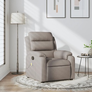 vidaXL, vidaXL Massagesessel Taupe Stoff, vidaXL Massagesessel Taupe Stoff