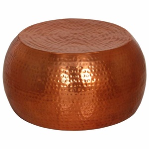 vidaXL, vidaXL Couchtisch Messing Ø55x28 cm Aluminium
