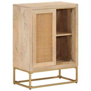 vidaXL, vidaXL Sideboard 55x30x76 cm Massivholz Mango und Eisen