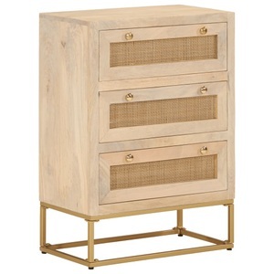 vidaXL, vidaXL Kommode 55x30x76 cm Massivholz Mango und Eisen, vidaXL Kommode 55x30x76 cm Massivholz Mango und Eisen