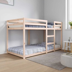 vidaXL, vidaXL Etagenbett 90x190 cm Massivholz Kiefer
