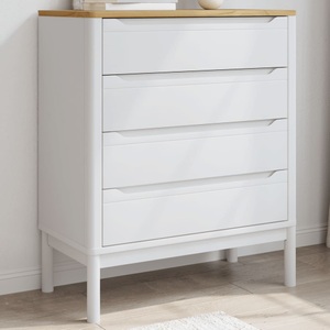 vidaXL, vidaXL Kommode FLORO Weiß Massivholz Kiefer, vidaXL Kommode FLORO Weiß Massivholz Kiefer