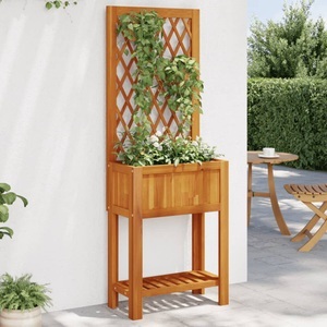 vidaXL, vidaXL Pflanzkübel mit Rankgitter & Ablage 55x29,5x152 cm Akazienholz, vidaXL Pflanzkübel mit Rankgitter & Ablage 55x29,5x152 cm Akazienholz